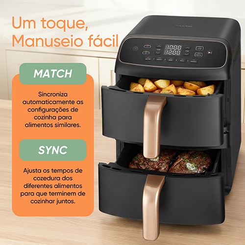 Fritadeira sem Óleo AirFryer Cosori Turbo Tower Compact Chef Edition 8,6 L - Preto - Image 11