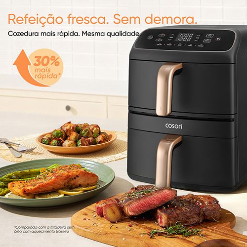 Fritadeira sem Óleo AirFryer Cosori Turbo Tower Compact Chef Edition 8,6 L - Preto - Image 8