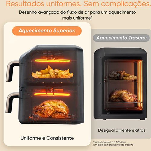 Fritadeira sem Óleo AirFryer Cosori Turbo Tower Compact Chef Edition 8,6 L - Preto - Image 9