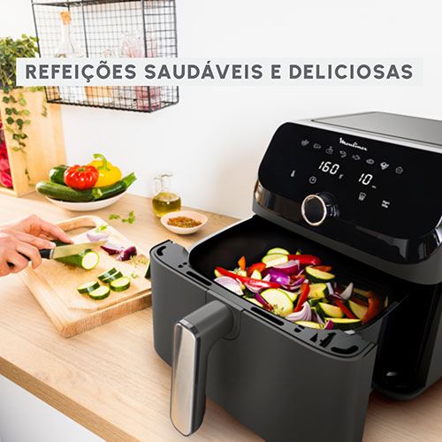 Fritadeira sem Óleo AirFryer Moulinex EZ855HF0 EasyFry Mega 7.5 L - Preto - Image 6