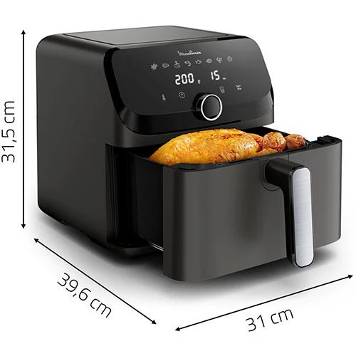 Fritadeira sem Óleo AirFryer Moulinex EZ855HF0 EasyFry Mega 7.5 L - Preto - Image 7