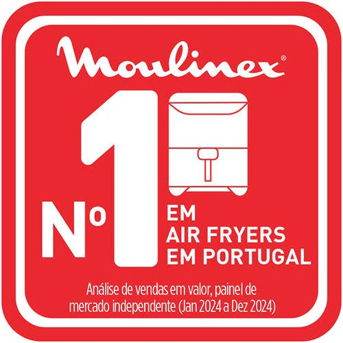 Fritadeira sem Óleo Airfryer Moulinex EZ922DF0 Dual Easy Fry Flex 9L - Aço inoxidável - Image 2
