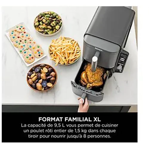 Fritadeira sem Óleo AirFryer Ninja 9,5L - Cinzento - Outlet - Grade A - Image 10