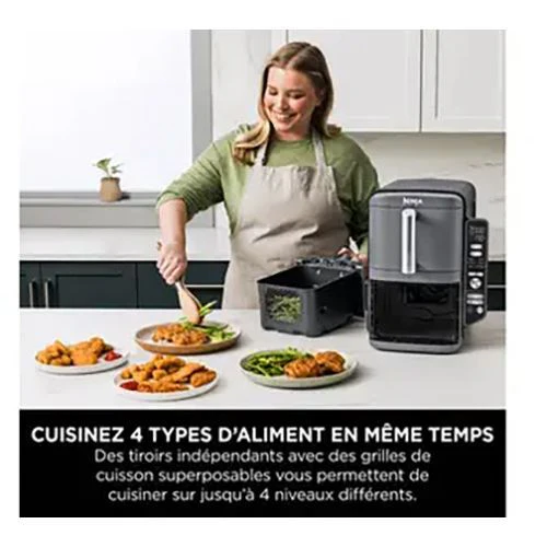 Fritadeira sem Óleo AirFryer Ninja 9,5L - Cinzento - Outlet - Grade A - Image 7