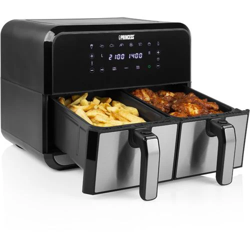 Fritadeira Sem Óleo AirFryer Princess 182074.01 2 x 4 L - Preto | Inox - Image 2