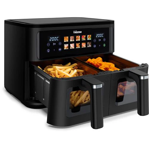 Fritadeira sem Óleo AirFryer Tristar FR-9075 Dupla 9L - Preto - Image 2