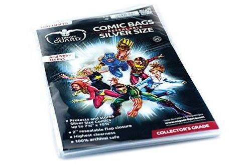 Bolsas Ultimate Guard Comic Silver com Fecho - 100 Unidades
