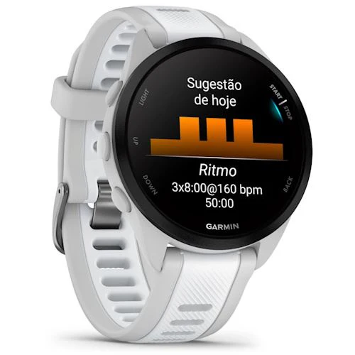 Smartwatch Garmin Forerunner 165 Music - Branco/Cinzento - Image 3