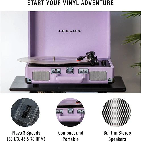 Gira-Discos Bluetooth Crosley Cruiser + Deluxe CR8005F-LN4 - Lavender - Image 8