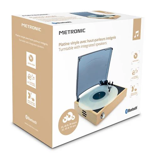 Gira-Discos Metronic com Colunas Bluetooth Integradas - Image 4