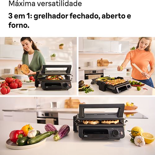 Grelhador Elétrico de Placas Braun CG5033 Multigrill 5 2000W - Preto premium | Aço inox - Image 3