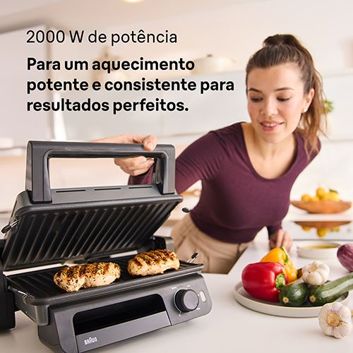 Grelhador Elétrico de Placas Braun CG5033 Multigrill 5 2000W - Preto premium | Aço inox - Image 7