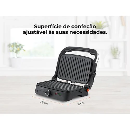 Grelhador Elétrico de Placas Flama 4422FL Heat Easy 1500W - Preto | Inox - Image 5