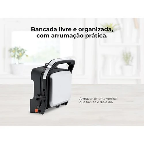 Grelhador Elétrico de Placas Flama 4422FL Heat Easy 1500W - Preto | Inox - Image 6