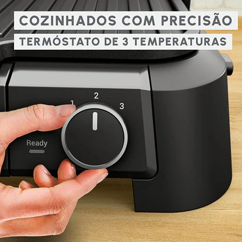 Grelhador Elétrico de Placas Moulinex GI5108F0 Supergrill 3 EM 1 - Preto - Image 5