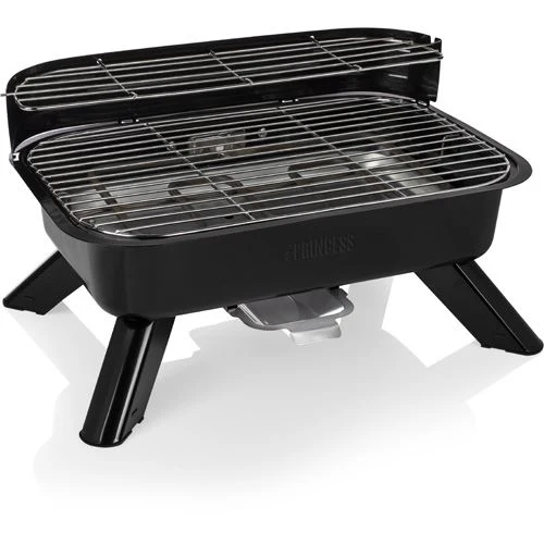 Grelhador Híbrido Elétrico ou Carvão Princess 12252 | 20000 W - Preto