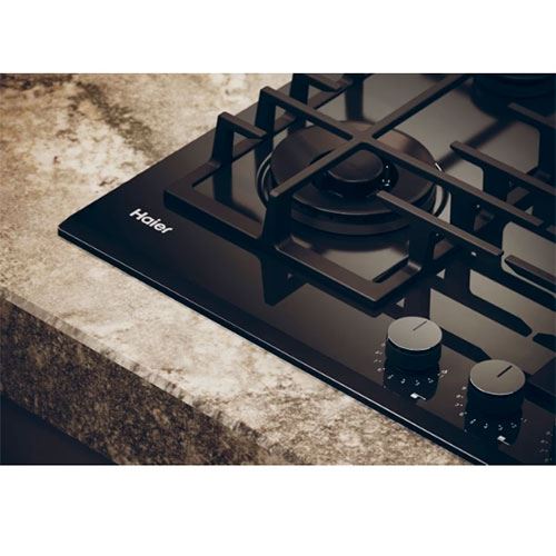 Placa a Gás Haier HAVG6BF4HBPB Serie 4 | 59.5 cm | 4 Bocas | Preto - Image 4