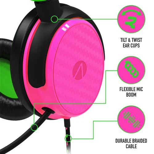 Auscultadores Stealth C6-100 | Nintendo Switch - Verde | Rosa - Image 4