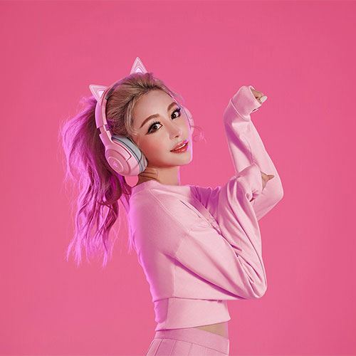 Auscultadores Gaming Bluetooth Razer Kraken - Kitty Edition - Quartz - Image 4