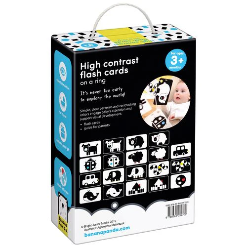 High Contrast Flash Cards On a Ring  - Banana Panda - Image 7