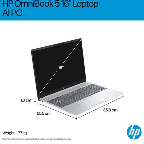 Computador Portátil HP OmniBook 5 16-ba1005np | 16" | Intel® Core™ 7 150U | 32GB | 1TB SSD - Image 2