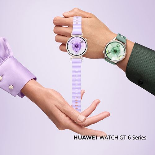 Huawei Watch GT6 - 41mm - Prateado | Bracelete Fluoroelastómero Lílas - Image 9