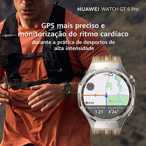 Huawei Watch GT6 Pro - 46mm - Prateado | Bracelete de Titânio - Image 3