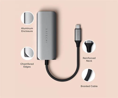 Hub Adaptador 4-em-1 Satechi ST-H3C25EM 2.5 Gigabit Ethernet - Image 7
