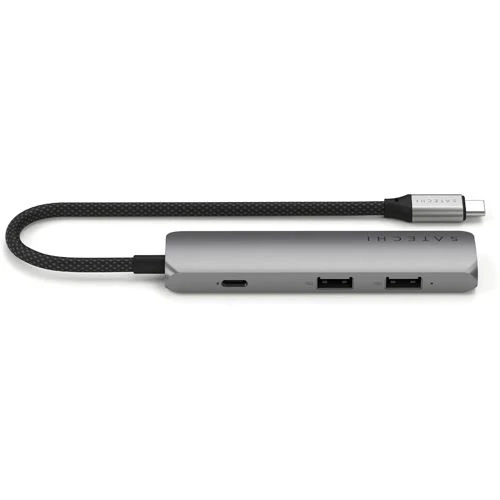 Hub Adaptador 4-em-1 USB-C Slim Multiportas Satechi ST-P4SM - Image 2