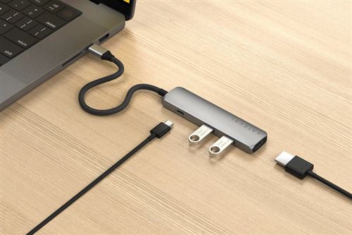 Hub Adaptador 4-em-1 USB-C Slim Multiportas Satechi ST-P4SM - Image 4