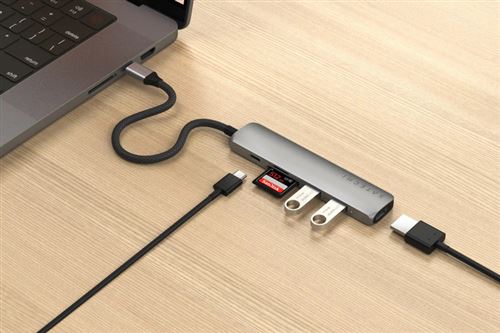 Hub Adaptador 6-em-1 USB-C Slim Multiportas Satechi ST-P6SM - Image 4