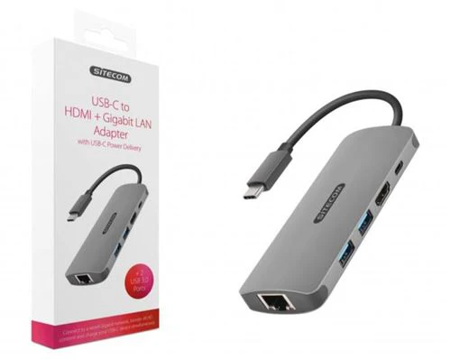 Hub USB 3.0 Sitecom 2x USB-A 1xUSB-C 1xHDMI 1xLAN (190973) - Image 2