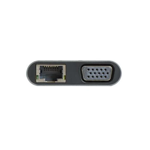Hub USB-C Accsup 9 em 1 100W - Cinzento Escuro - Image 4
