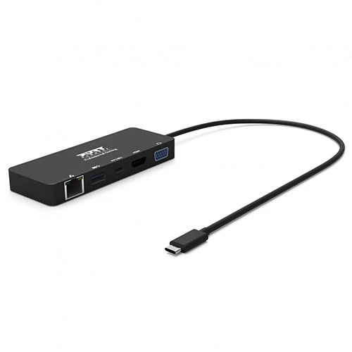 Adaptador Port Designs Travel USB-C Multiportas - Preto