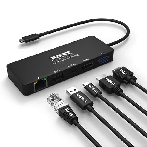 Adaptador Port Designs Travel USB-C Multiportas - Preto - Image 3