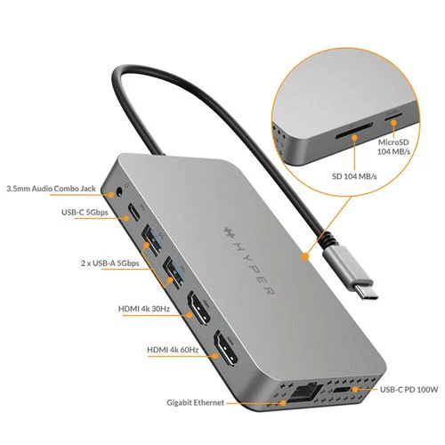 HYPER HUB 10EM1 USB-C HDMI 4K - Image 2