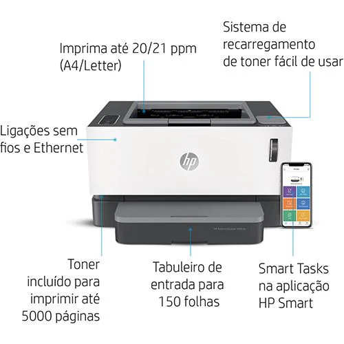 Impressora HP Neverstop Laser 1001nw - Wi-Fi - Mono - Image 4