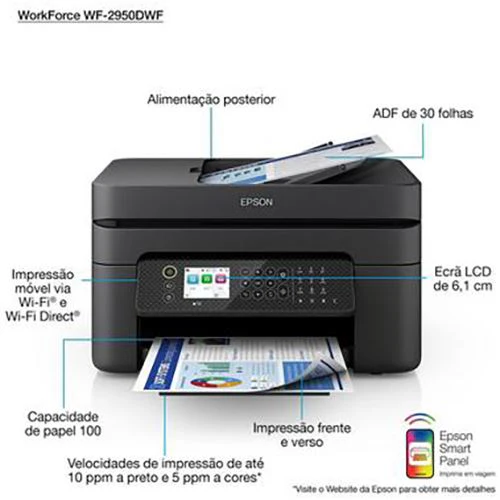 Impressora Multifunções Epson Workforce WF-2950DWF - Image 5