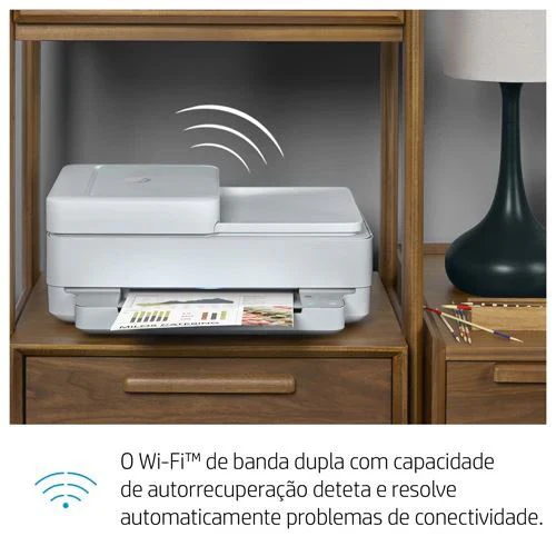 Impressora Multifunções HP Envy 6430e | Cores | 10 ppm | Wi-Fi | Instant Ink - Branco - Image 7