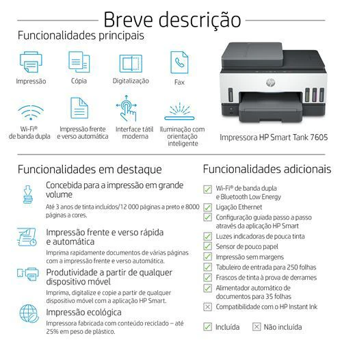 Impressora Multifunções HP Smart Tank 7605 - Wi-Fi - Image 2
