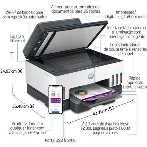 Impressora Multifunções HP Smart Tank 7605 - Wi-Fi - Image 3