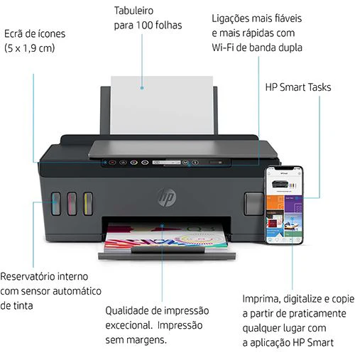 Impressora Multifunções HP Smart Tank Plus 555 - Wi-Fi - Preto - Image 8