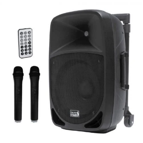 Italian Stage FR12AW V2 Sistema PA Alimentado a Bateria + 2 Microfones
