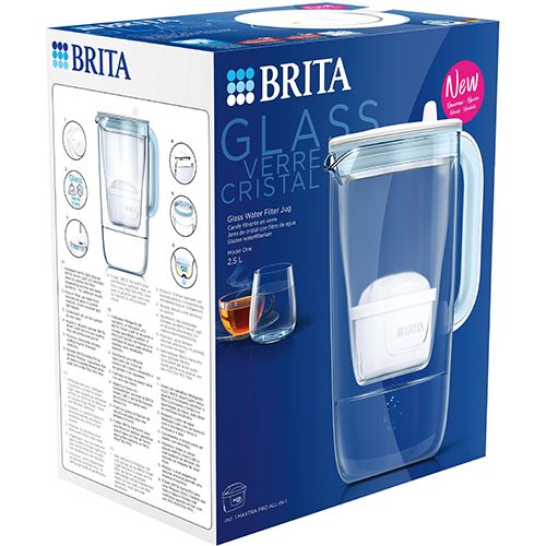 Jarro Filtro de Água Brita Cristal 1FMXPRO - Azul Claro - Image 2