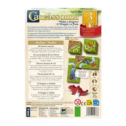 Jogo Carcassonne Expansão 3: O Dragão e a Fada - Devir - Image 3