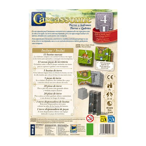 Jogo Carcassonne Expansão 4: Torres e Ladrões - Devir - Image 3