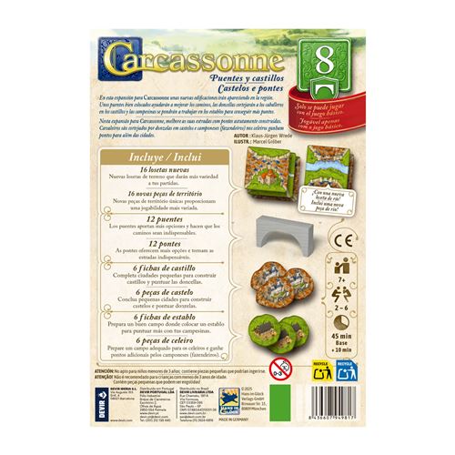 Jogo Carcassonne Expansão 8: Castelos e Pontes - Devir - Image 3