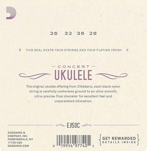Jogo de Cordas para Ukulele EJ53C Nylon Pretas - Image 2