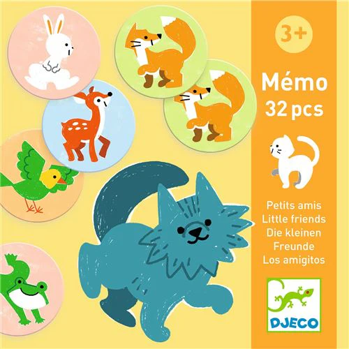 Jogo de Memória e Associação - Pequenos Amigos - 32 Peças - Djeco Toys - Image 2