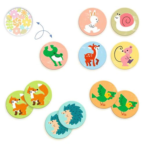 Jogo de Memória e Associação - Pequenos Amigos - 32 Peças - Djeco Toys - Image 3